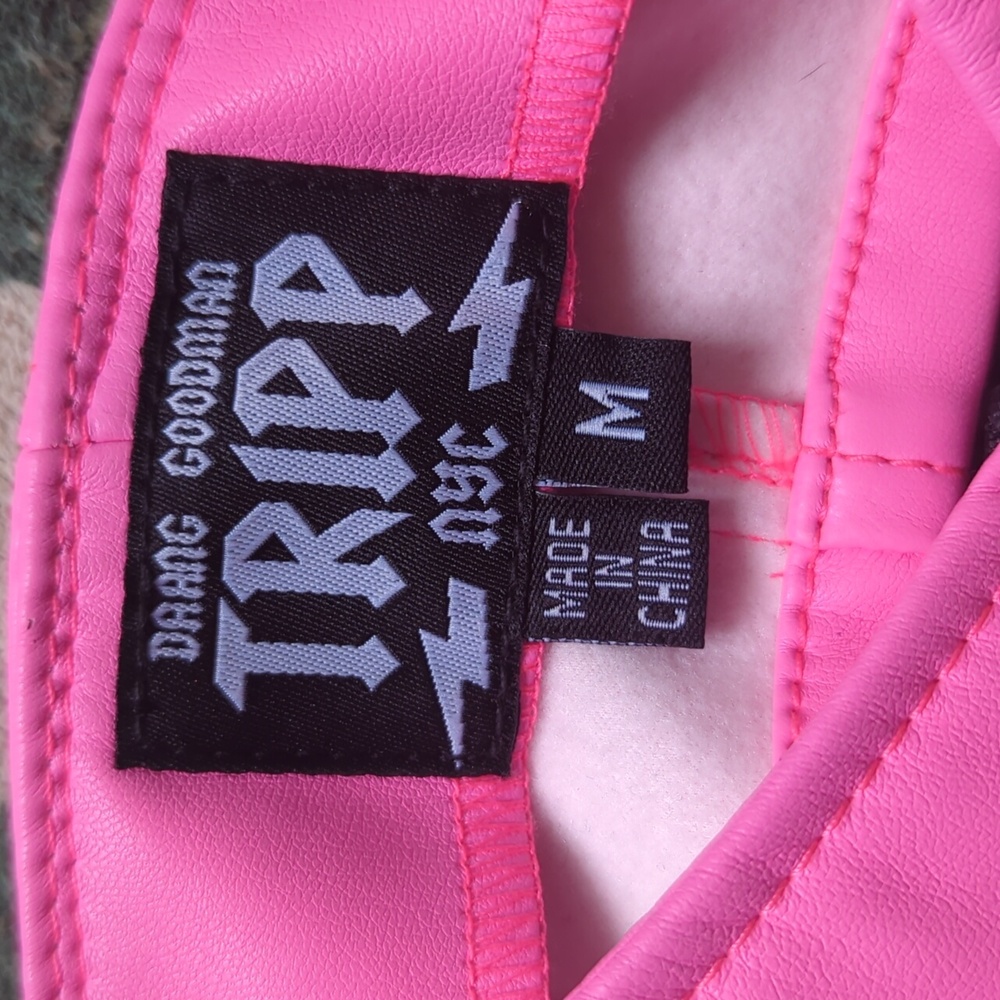 TRIPP NYC pleather crop top bra - Picture 3 of 4